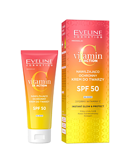 Eveline Vitamin C 3 x Action Nawilżająco-ochronny krem do twarzy SPF50
