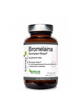 Kenay Suplement diety bromelaina bromelami retard mikrokapsułki 2500 GDU