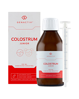 Genactiv Colostrum Junior Preparat wzmacniający odporność Zawiesina doustna