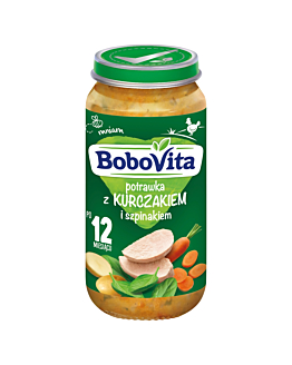Bobovita Obiad Domowa Potrawka z Kurczakiem i Szpinakiem