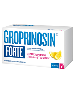 Groprinosin Forte 1000 mg granulat do sporządzania roztworu doustnego, 30 sasz.