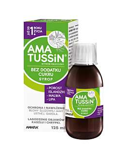 Amatussin, Syrop na kaszel i chrypkę, Dla dzieci od 1. roku życia, 125 ml