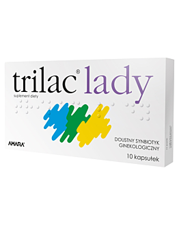 Trilac Lady, Doustny probiotyk ginekologiczny, Kapsułki twarde, 10 sztuk