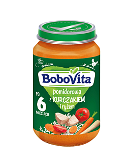 Bobovita Zupa Pomidorowa z kurczakiem i ryżem po 6 m-cu