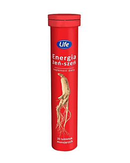 Life Energia Żeń-Szeń, Suplement diety na zwiększenie energii, Tabletki musujące
