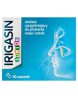 Irigasin Junior, Zestaw uzupełniający do płukania nosa i zatok, Saszetki