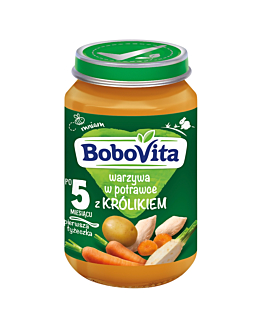 Bobovita Obiad Warzywa w potrawce z królikiem