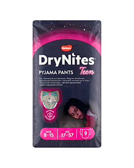 Huggies Dry Nites Girl 8-15 Mutandine Super Assorbenti per la Notte 9 pz