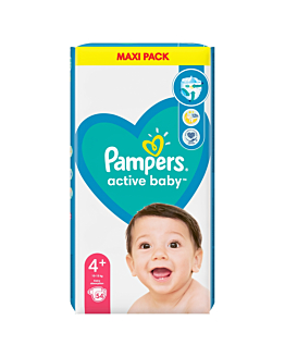 Pampers Active Baby Pieluchy (4+) Maxi Plus, 54 szt.
