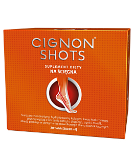Cignon Shots, Suplement diety na ścięgna, Fiolki z płynem doustnym
