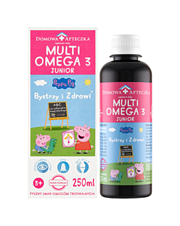 Domowa Apteczka MultiOmega 3 Junior, Płyn dla dzieci powyżej 3 lat, Smak owoców tropikalnych