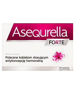 Asequrella Forte, Suplement diety wspierający równowagę hormonalną, Tabletki