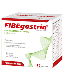 Fibegastrin Rozpuszczalny błonnik prebiotyczny Proszek 15 saszetek x 5 g