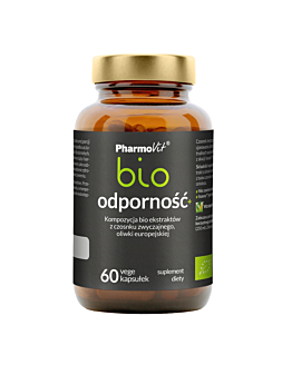 PharmoVit Bio Odporność+ Ekstrakty z czosnku zwyczajnego i oliwki europejskiej Kapsułki