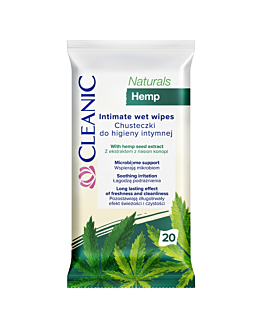 Cleanic Chusteczki do higieny intymnej Hemp 20 szt.