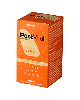 PostVital Active Postbiotyk, Suplement diety wspierający odporność, Kapsułki