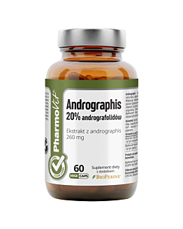 PharmoVit Clean Label Andrographis Ekstrakt z liści andrographis 260 mg Kapsułki