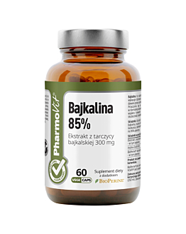 PharmoVit Clean Label Bajkalina 85% Ekstrakt z tarczycy bajkalskiej 300 mg Kapsułki
