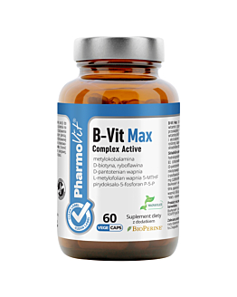 PharmoVit Clean Label B-Vit Max Complex Active Kapsułki