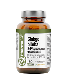 PharmoVit Clean Label Ginko Biloba 24% Glikozydów kapsułki