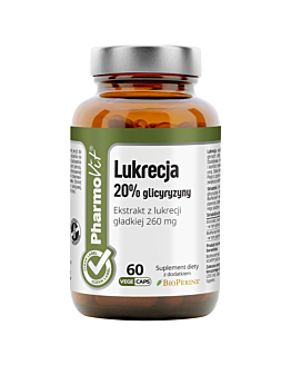 PharmoVit Clean Label Lukrecja 20% Glicyryzyny kapsułki 