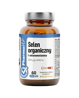 PharmoVit Clean Label Selen organiczny L-Selenometionina 300 mcg Kapsułki