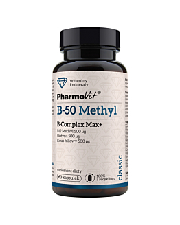 Pharmovit B-50 Methyl B-Complex Max+, 60 kaps.