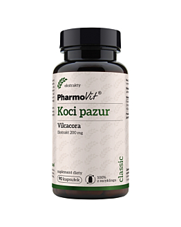 PharmoVit Classic Koci Pazur Vilcacora Ekstrakt 200 mg Kapsułki