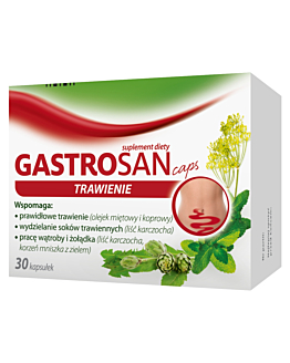 Gastrosan Caps Trawienie, Suplement diety wspierający trawienie, Kapsułki