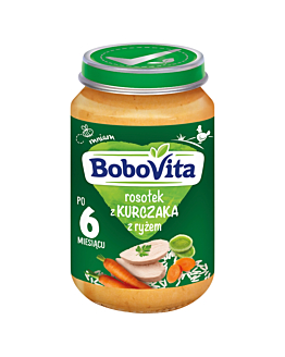 Bobovita Obiad Rosołek z kurczaka z ryżem po 6 m-cu 