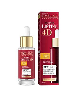 Eveline Super Lifting 4D, Serum-koncentrat do twarzy rozjaśniający przebarwienia 