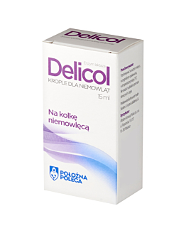Delicol, Krople na kolkę dla niemowląt, 15 ml
