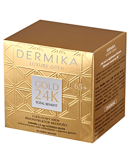 Dermika Luxury Gold 24k Luksusowy krem Rekonstruktor Młodości 65+ dzień/noc