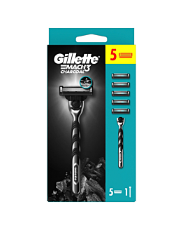 Gillette Mach3 Charcoal Maszynka + Wkłady 5 szt.