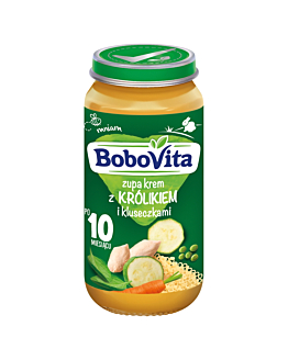 Bobovita Królik Kluseczki - Zupa-krem z królikiem i kluseczkami 250 g