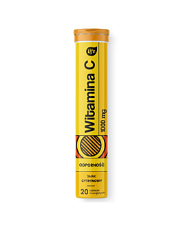 Life Witamina C 1000 mg, Smak cytrynowy, Tabletki musujące