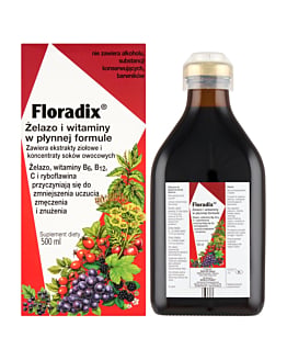 Floradix Żelazo i Witaminy, Płyn doustny 