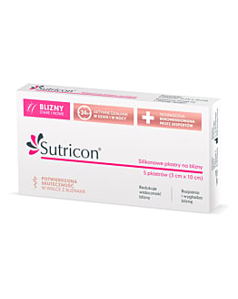 Sutricon, Silikonowe plastry na blizny, 10cm x 3cm