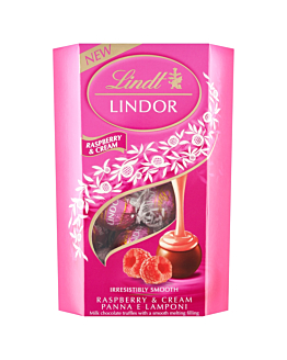 Lindt Praliny z czekolady mlecznej z nadzieniem o smaku malinowo-śmietankowym