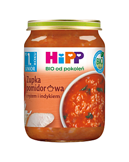 Hipp BIOZupka Pomidorowa z Ryżem i Indykiem