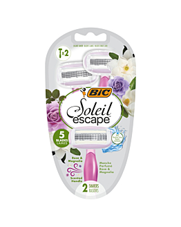 BiC Soleil Escape 5-ostrzowa maszynka do golenia Rose & Magnolia, 2 szt.