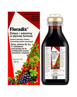 Floradix Żelazo i Witaminy, Płyn doustny 