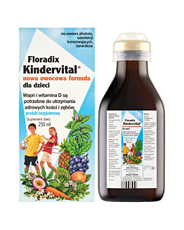 Floradix Kindervital, Nowa owocowa formuła dla dzieci, Płyn