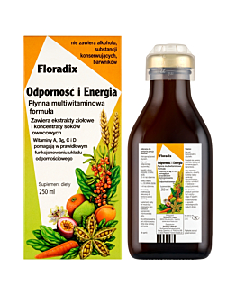 Floradix Odporność i Energia, Zestaw witamin, Płyn doustny