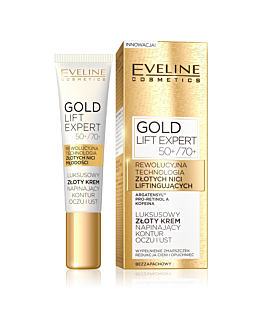 Eveline Gold Lift Expert Krem napinający kontur oczu i ust 50+/70+