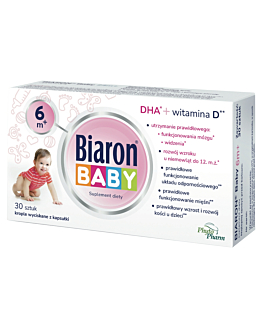 Bioaron Baby, DHA + Witamina D dla dzieci od 6. miesiąca życia, Krople wyciskane z kapsułki