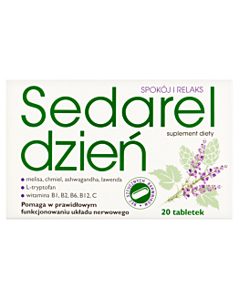 Sedarel Dzień, Suplement diety wspierający układ nerwowy, Tabletki