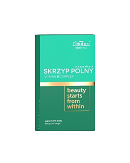 L'Biotica Skrzyp Polny Z Vit.B Complex, Suplement diety na włosy, skórę i paznokcie, Kapsułki