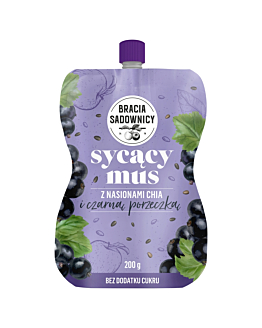 Bracia Sadownicy Sycący Mus z nasionami chia i czarną porzeczką 