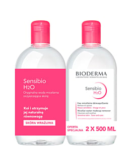 Bioderma Sensibio H2O Płyn micelarny, 2 x 500 ml
